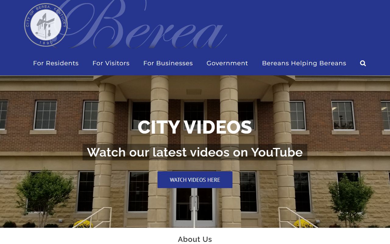 Berea Kentucky city government website and municipal services