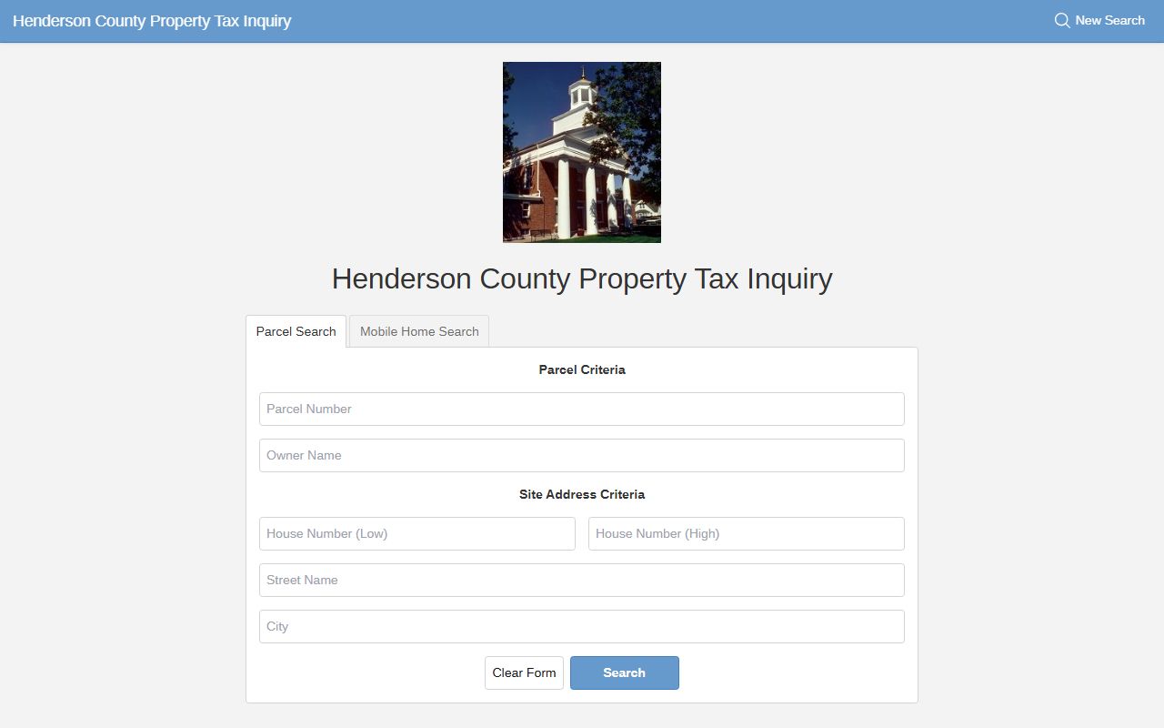 Henderson city website showing government services and contact information