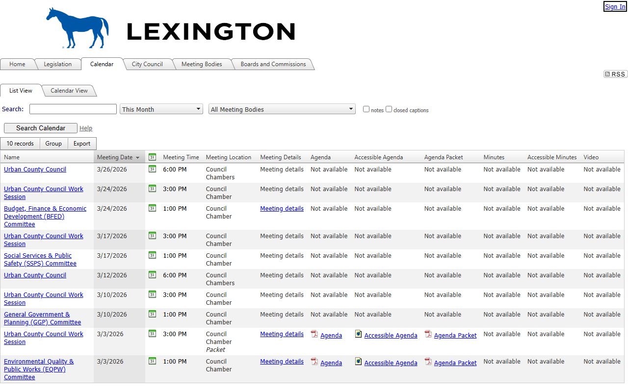 Lexington Police Department website and contact information