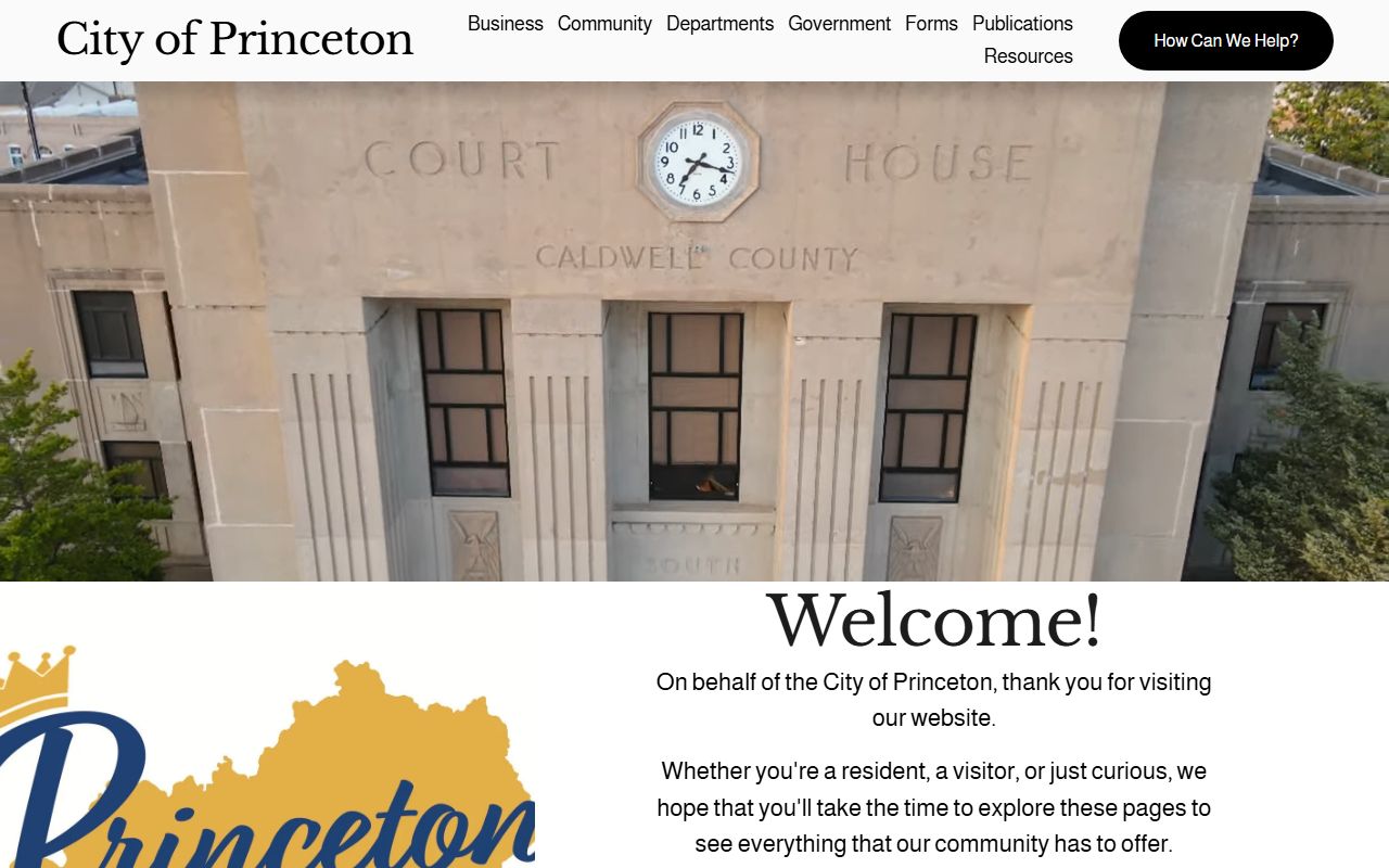 Princeton Police Department website and contact information