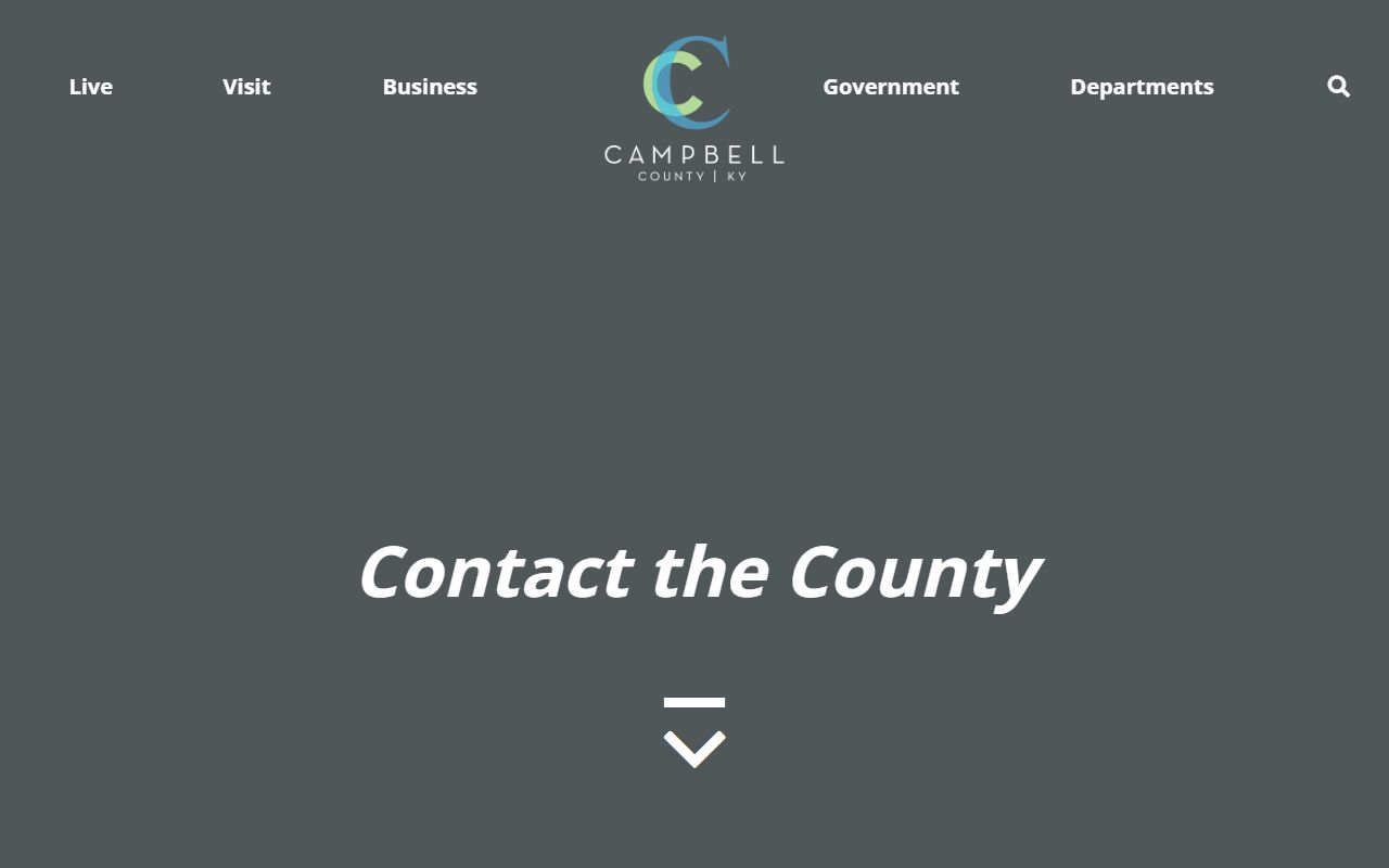 Campbell County contact page showing phone directory and department listings