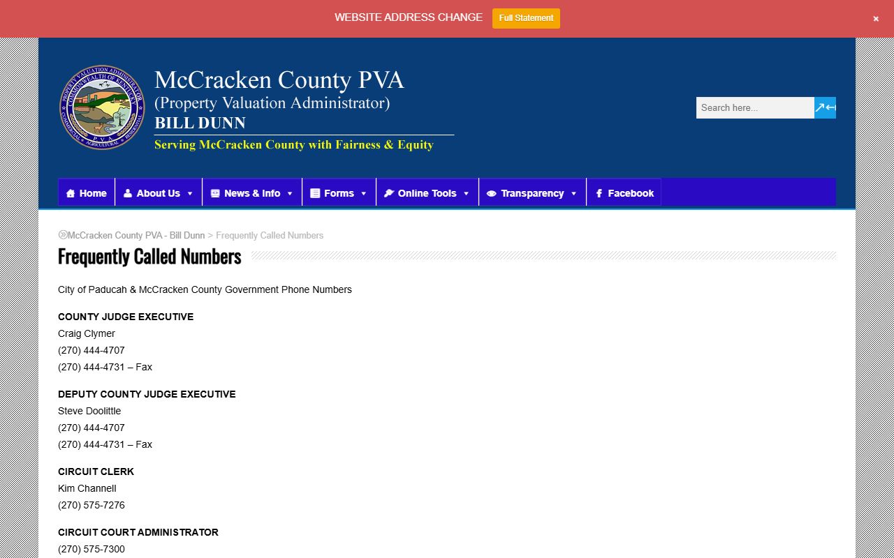 Daviess County reference contact model for government services
