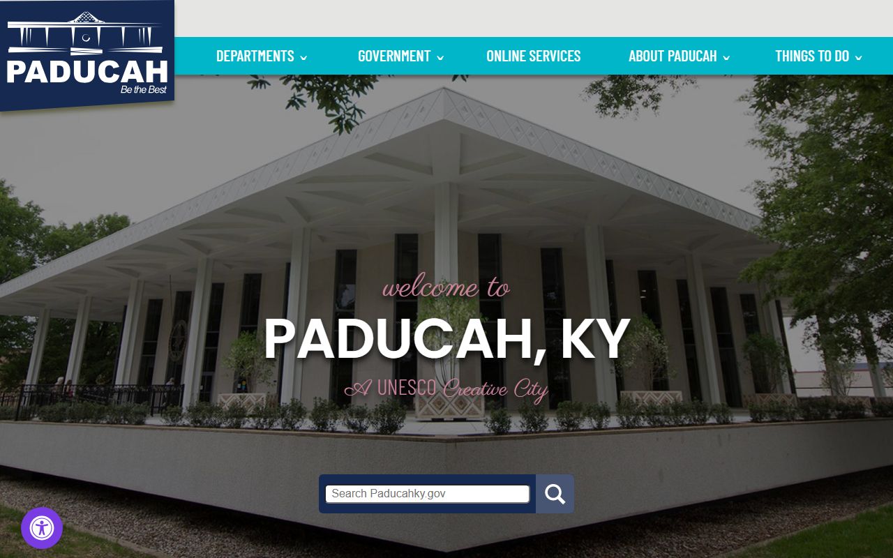 City of Paducah website as regional reference model