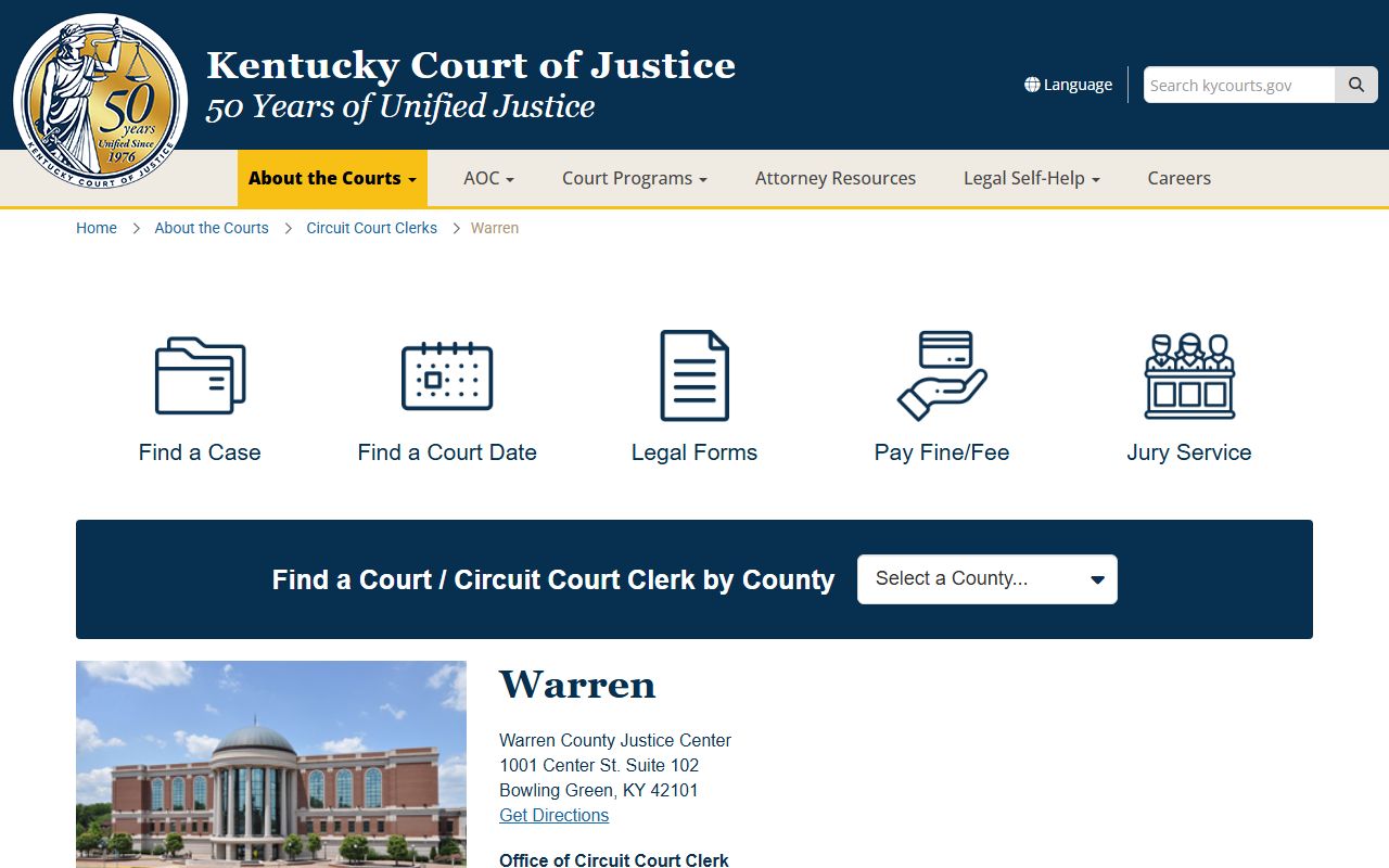Warren County Circuit Court information and contact details